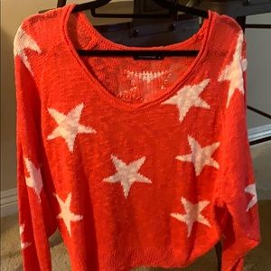 Red and White star Sweater